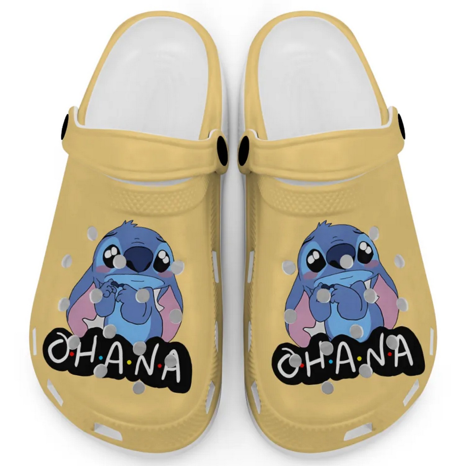 Cute Ohana Stitch Cartoon Citrus Crocs Crocband Clogs Shoes Comfortable For Men Women and Kids