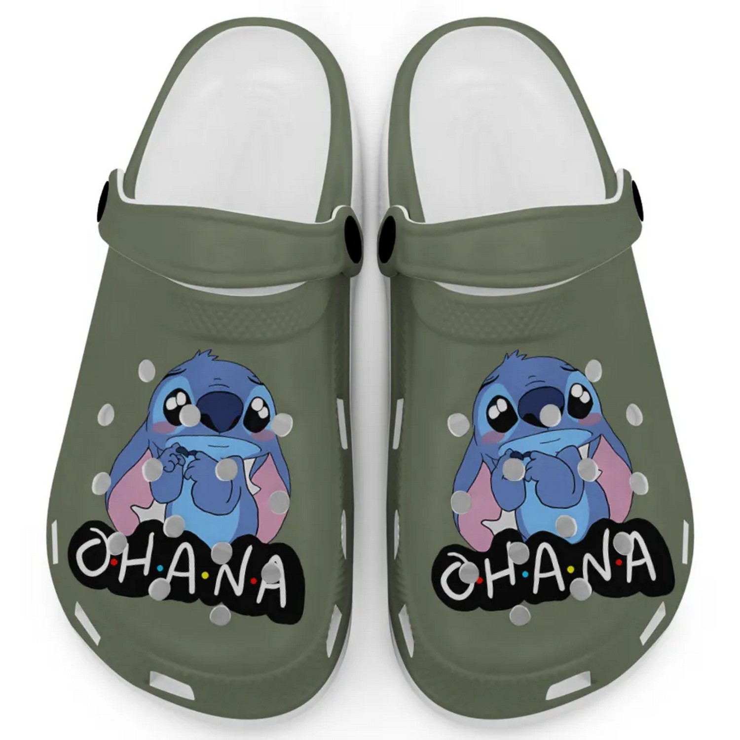 Cute Ohana Stitch Cartoon Hemp Crocs Crocband Clogs Shoes Comfortable For Men Women and Kids