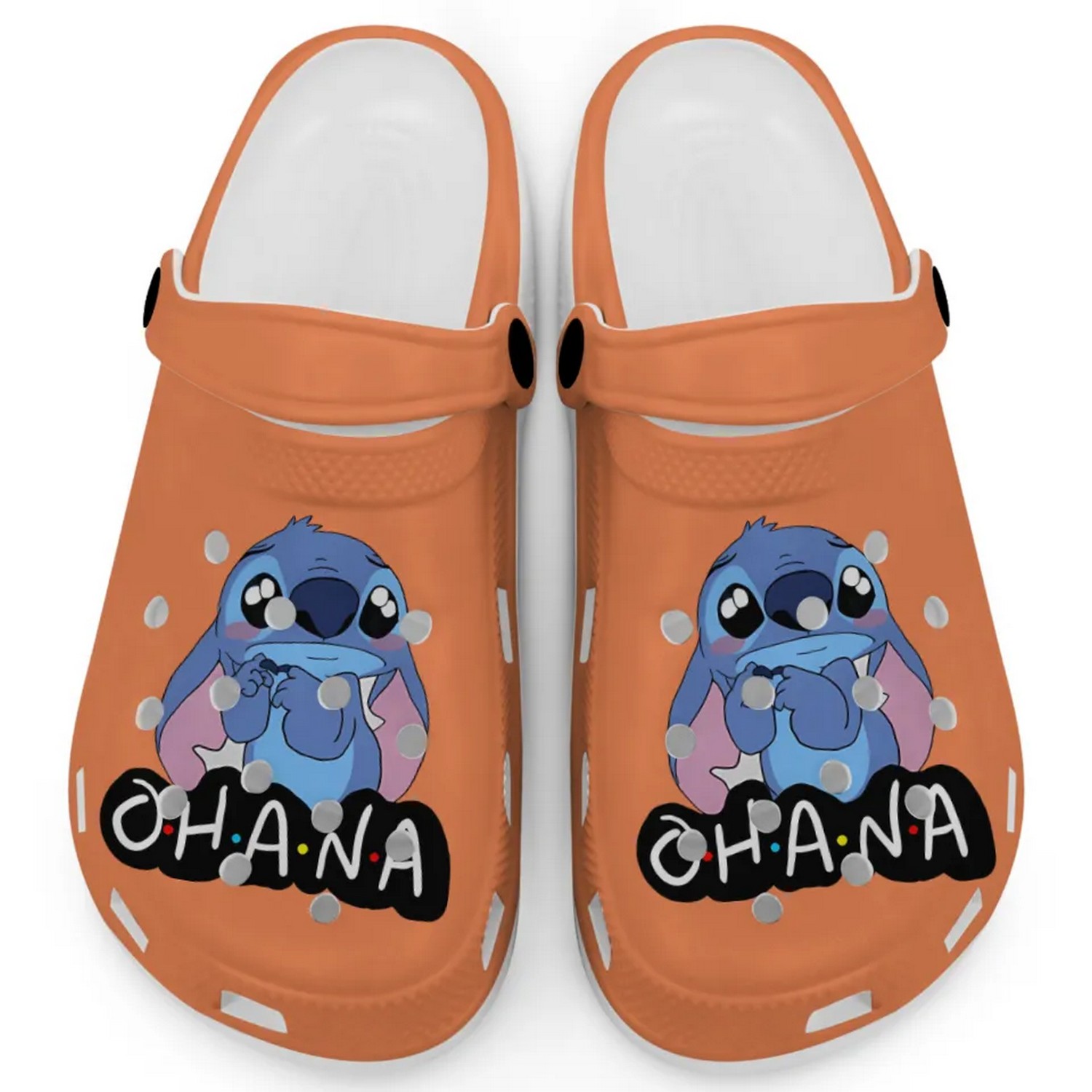 Cute Ohana Stitch Cartoon Melon Crocs Crocband Clogs Shoes Comfortable For Men Women and Kids