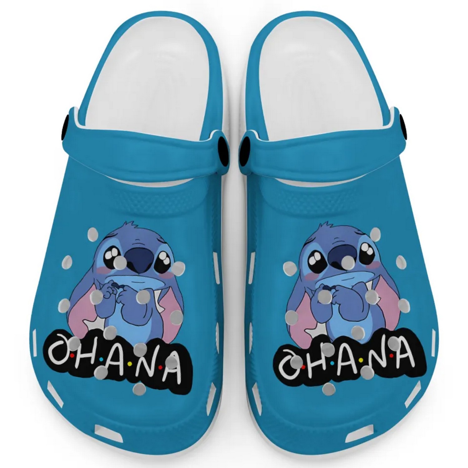 Cute Ohana Stitch Cartoon Royal Caribe Crocs Crocband Clogs Shoes Comfortable For Men Women and Kids