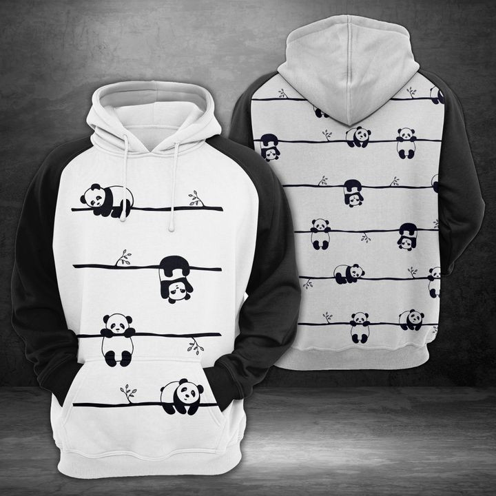 Cute Panda 3D All Over Print Hoodie, Zip Hoodie