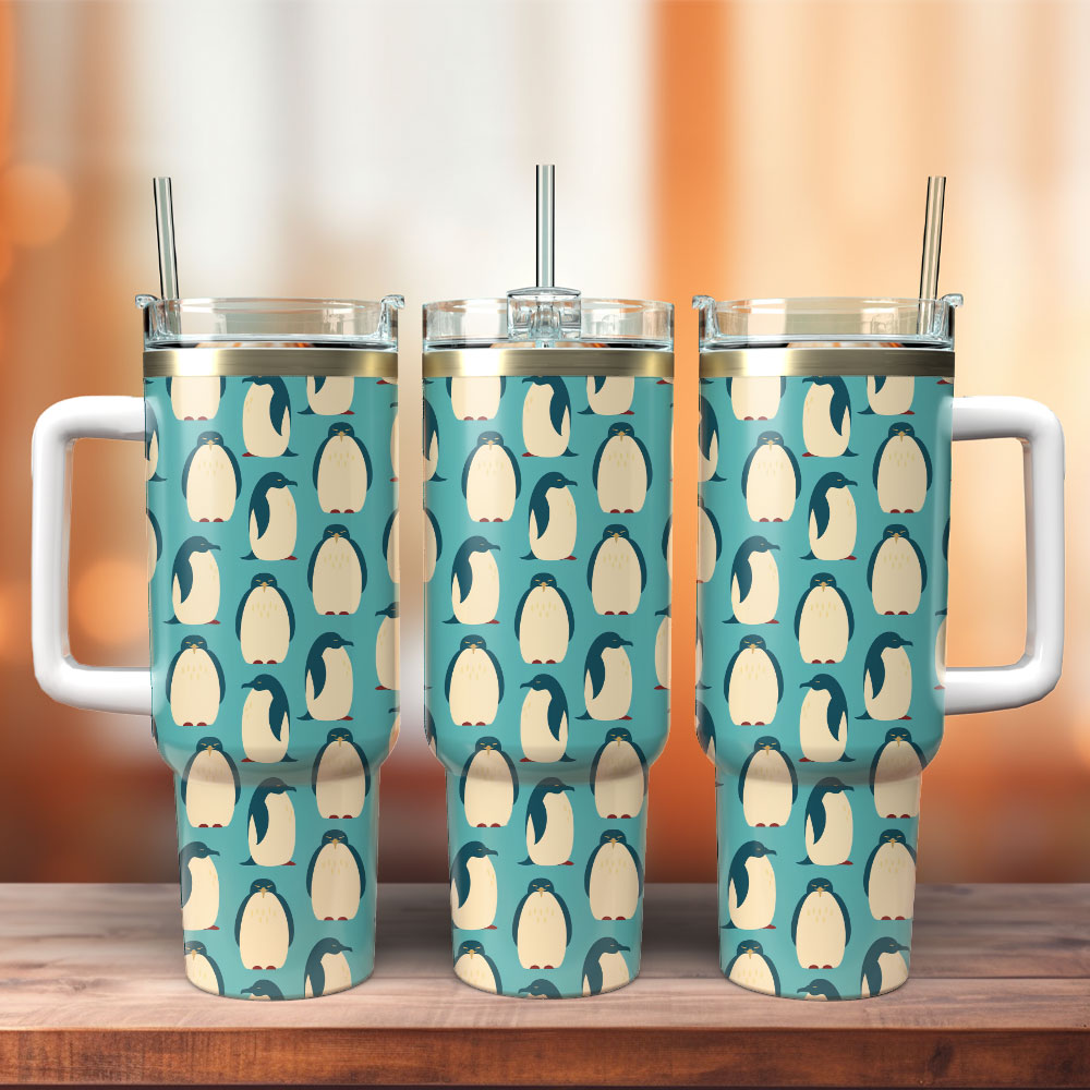 Cute Penguin Artwork Custom Stanley Cup 40 oz 30 oz Tumbler With HandleTVC2301239