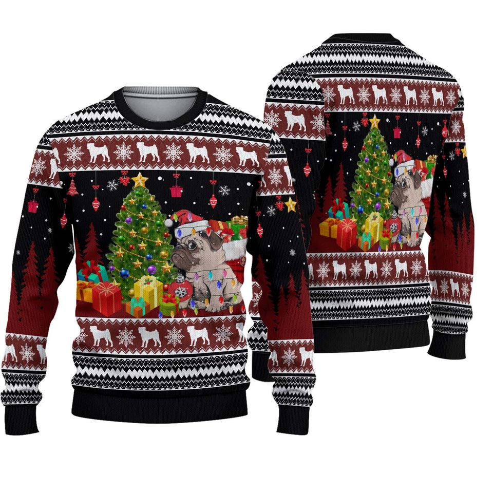 Cute Pug Merry Christmas Ugly Sweater