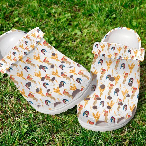 Cute Rooster Crocs Crocband Clogs Shoes Comfortable For Men Women and Kids