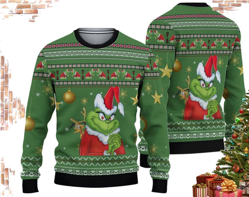 Cute Santa funny character Ugly Christmas Sweater, Cute funny character Ugly Sweater