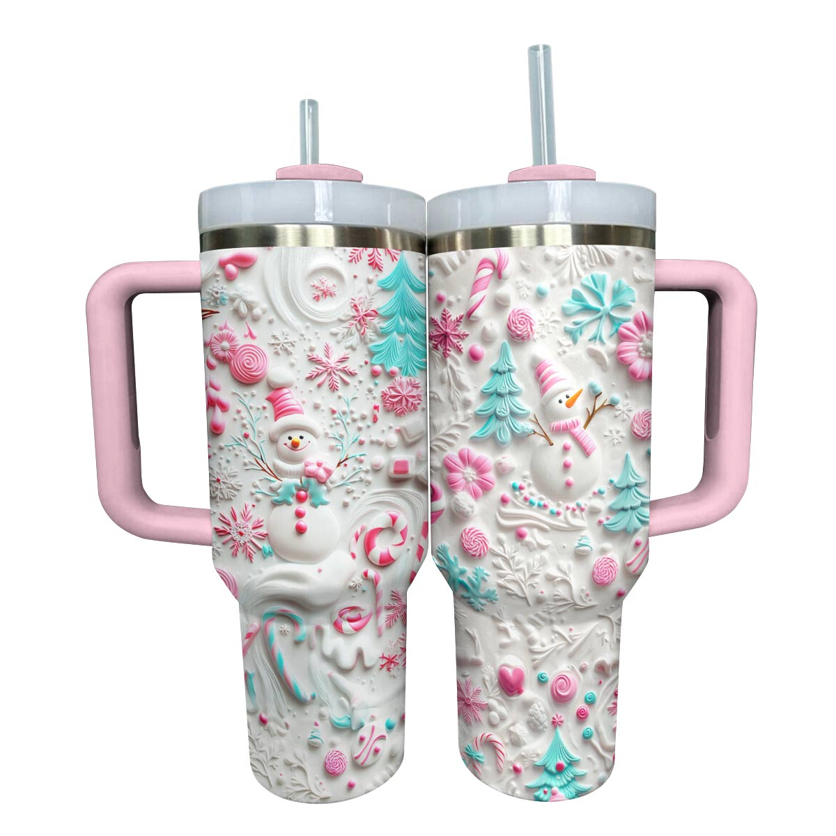 Cute Snowman Lovely Christmas Custom Stanley Cup 40 oz 30 oz Tumbler With HandleTVC2301485 - Image 3