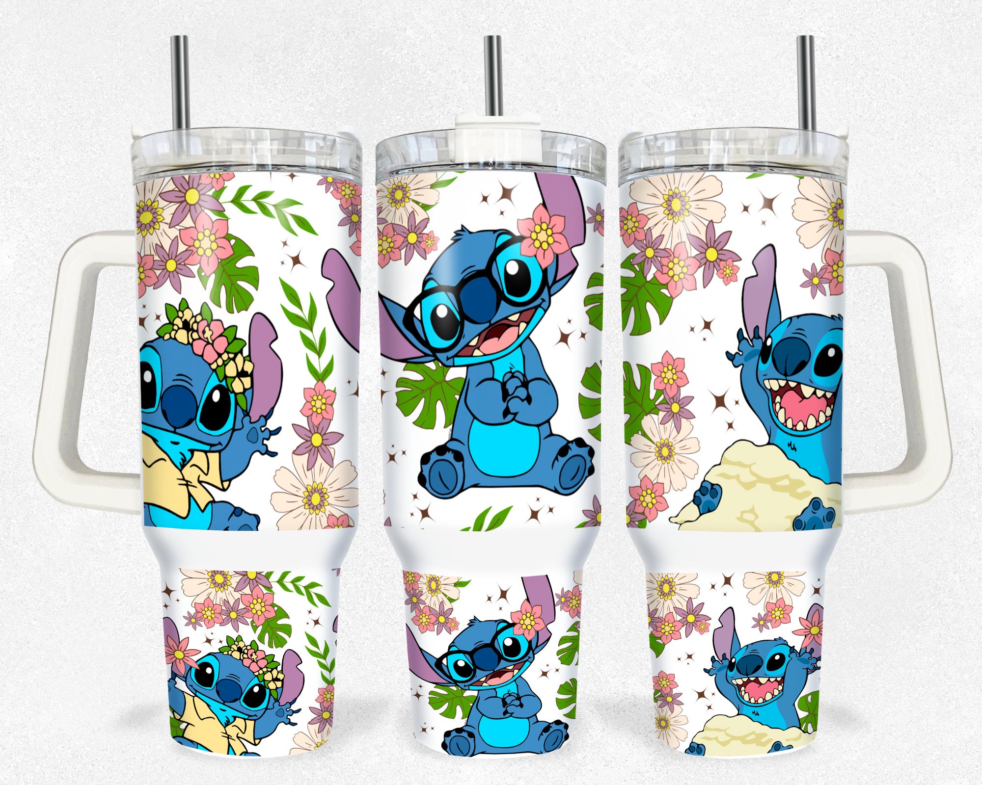 Cute Stitch Disney Cartoon Custom Stanley Cup 40 oz 30 oz Tumbler With HandleTVC2301155