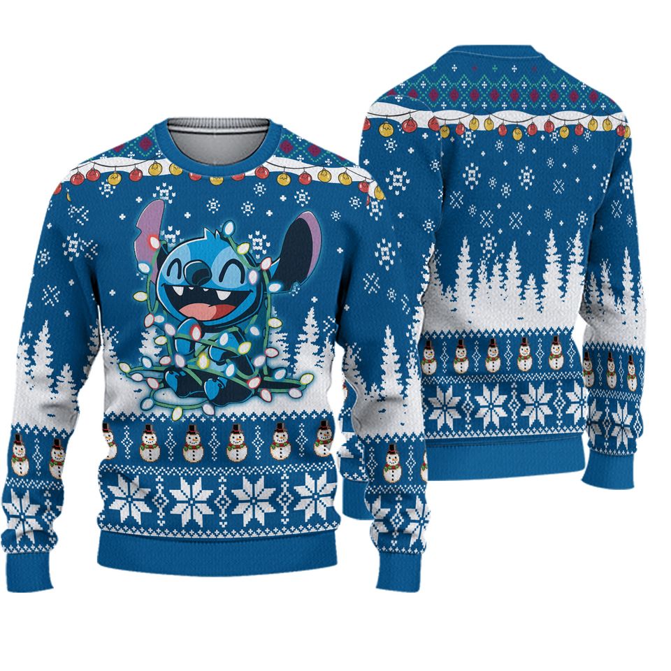 Cute Stitchmas Ugly Christmas Sweater, Ailen Movie Character