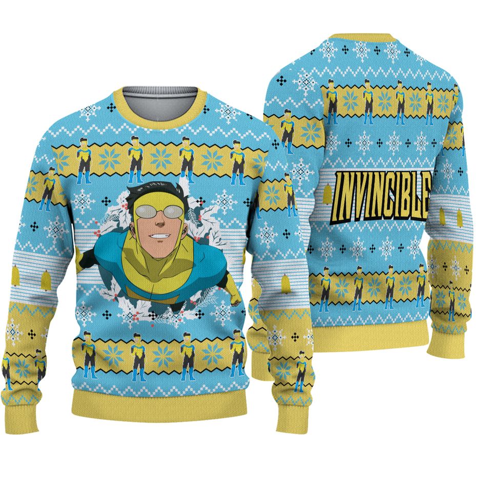 "Cute Xmas Invincible" Ugly Christmas Sweater Perfect Festive Gift