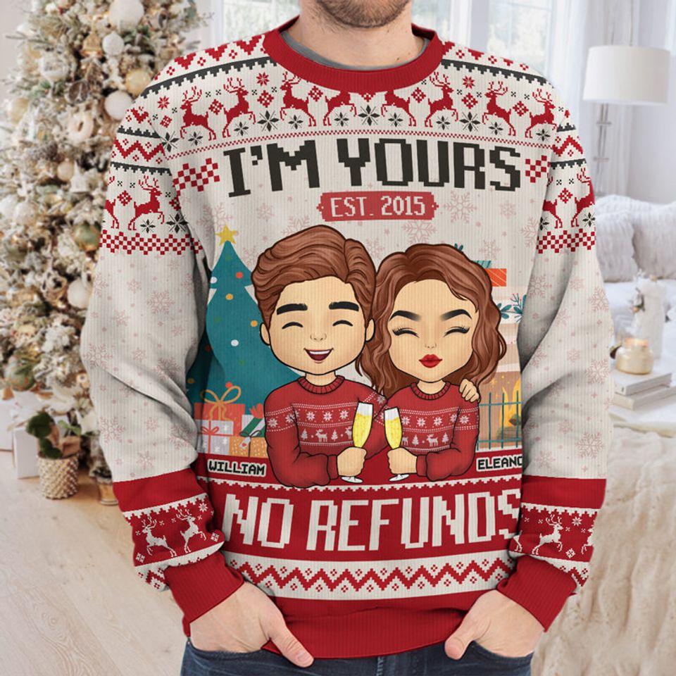 Cuter Than Cupid - Couple Personalized Ugly Sweatshirt - Christmas Gift For Husband Wife, Anniversary - Image 3