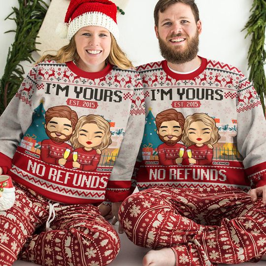 Cuter Than Cupid - Couple Personalized Ugly Sweatshirt - Christmas Gift For Husband Wife, Anniversary - Image 5