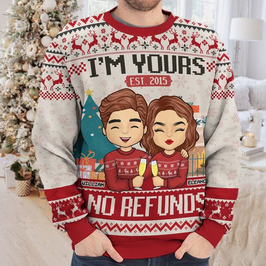 Cuter Than Cupid - Couple Personalized Ugly Sweatshirt - Christmas Gift For Husband Wife, Anniversary - Image 6