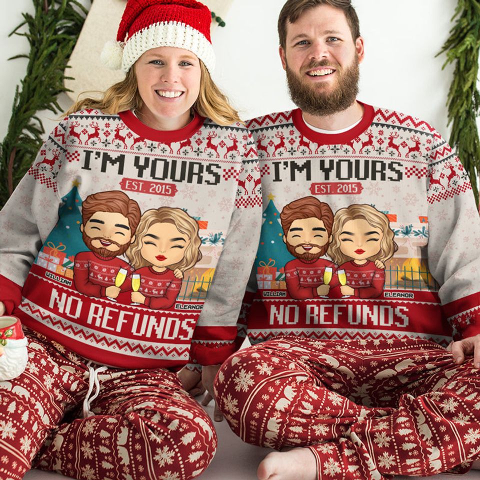 Cuter Than Cupid - Couple Personalized Ugly Sweatshirt - Christmas Gift For Husband Wife, Anniversary - Image 2