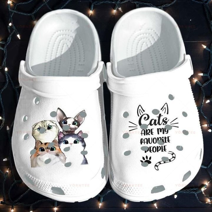 Cutie Cats Shoes For Who Love Animal - Favorite With Cats Gift For Lover Rubber clog Shoes Comfy Footwear