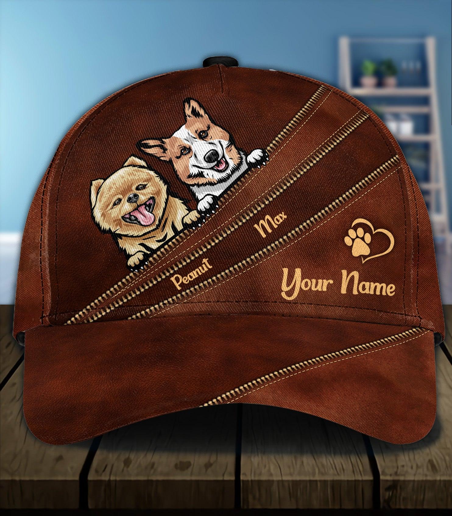 Cutie Dog Personalized Cap, Personalized Gift for Dog Lovers, Dog Dad, Dog Mom Trucker Hats Custom Hats Gifts For Men & Women