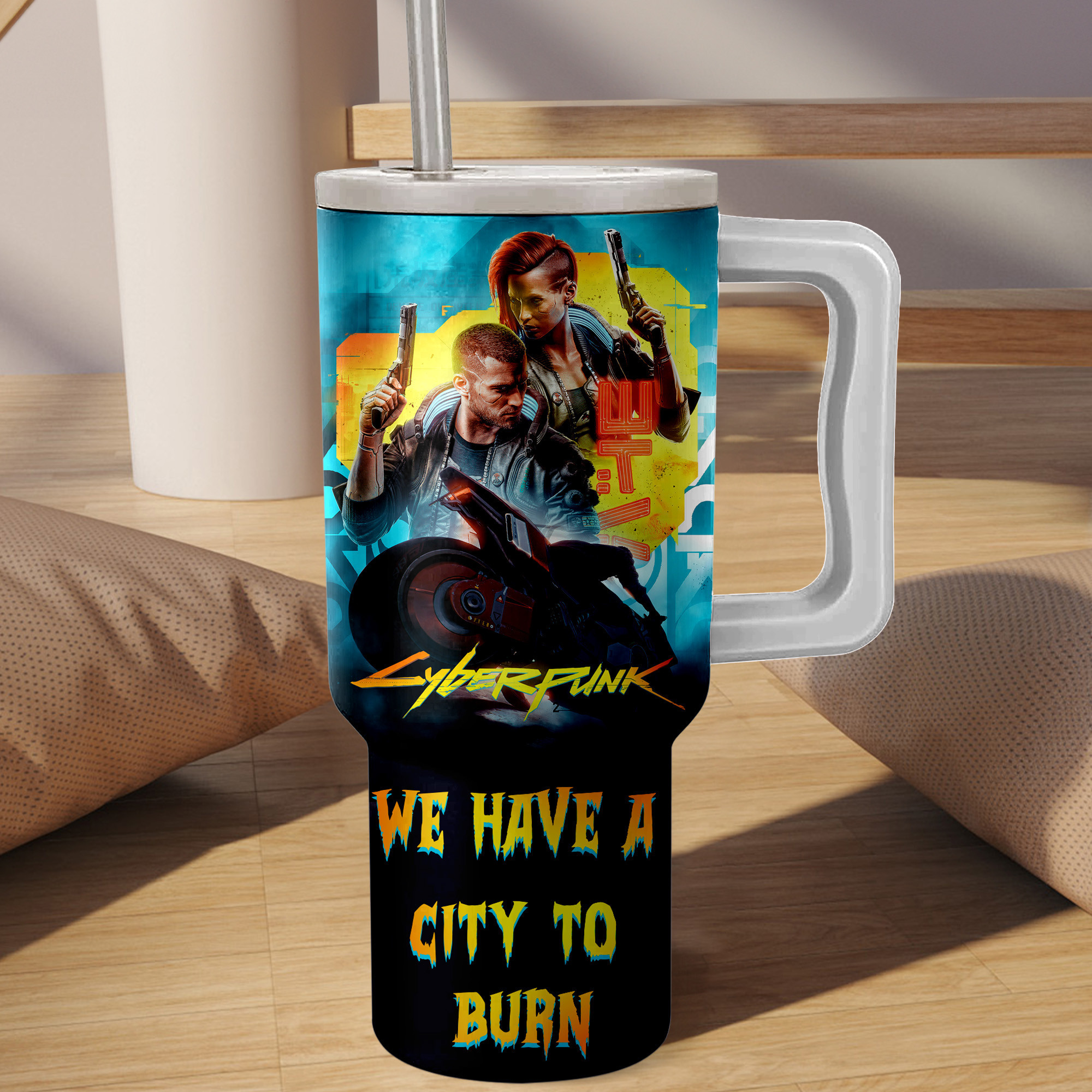 Cyberpunk 2077Â Games Custom Stanley Cup 40 oz 30 oz Tumbler With HandleTVC2301154 - Image 2