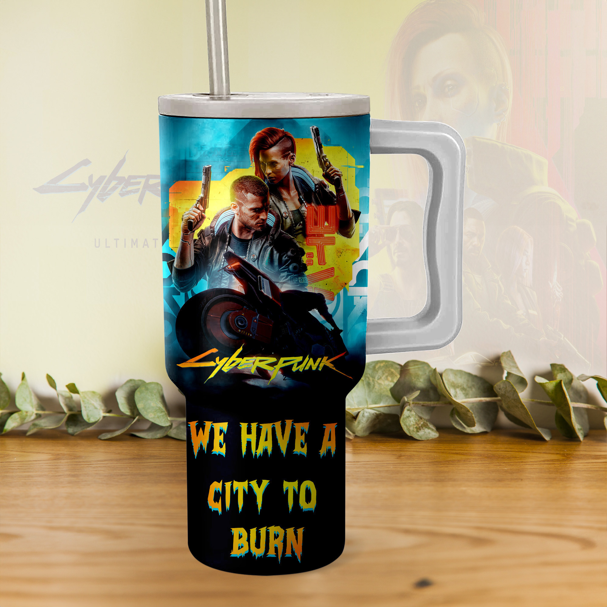 Cyberpunk 2077Â Games Custom Stanley Cup 40 oz 30 oz Tumbler With HandleTVC2301154