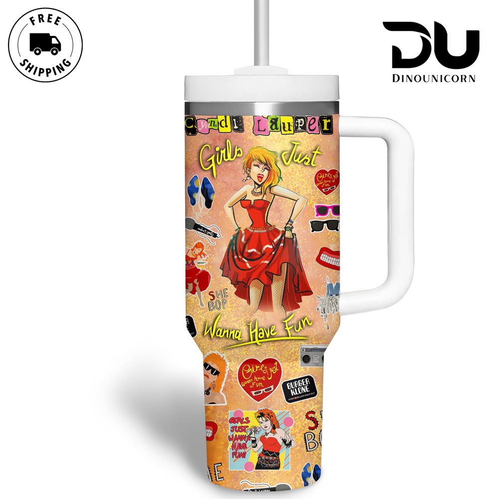 Cyndi Lauper Music Custom Stanley Cup 40 oz 30 oz Tumbler With HandleTVC2301711 - Image 2