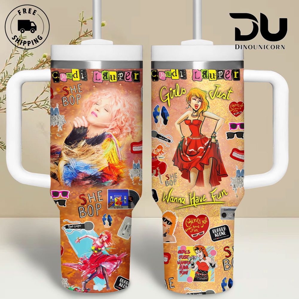 Cyndi Lauper Music Custom Stanley Cup 40 oz 30 oz Tumbler With HandleTVC2301711 - Image 3