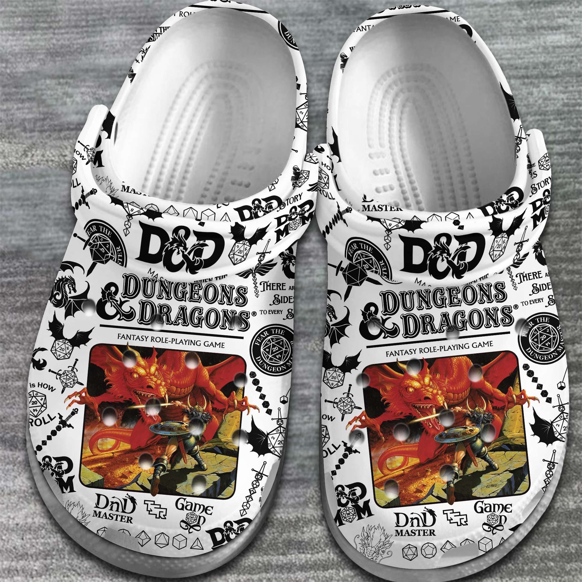 D&D Dungeons & Dragons Movie Game Crocs Crocband Clogs Shoes Comfortable For Men Women and Kids - Image 2