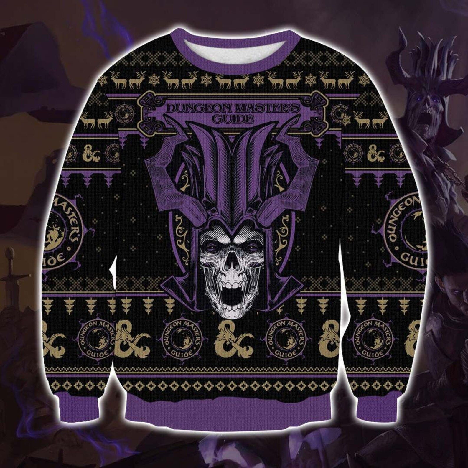 D D Master'S Guide 3D Print Ugly Christmas Sweater Adult 3D Funny Matching for family