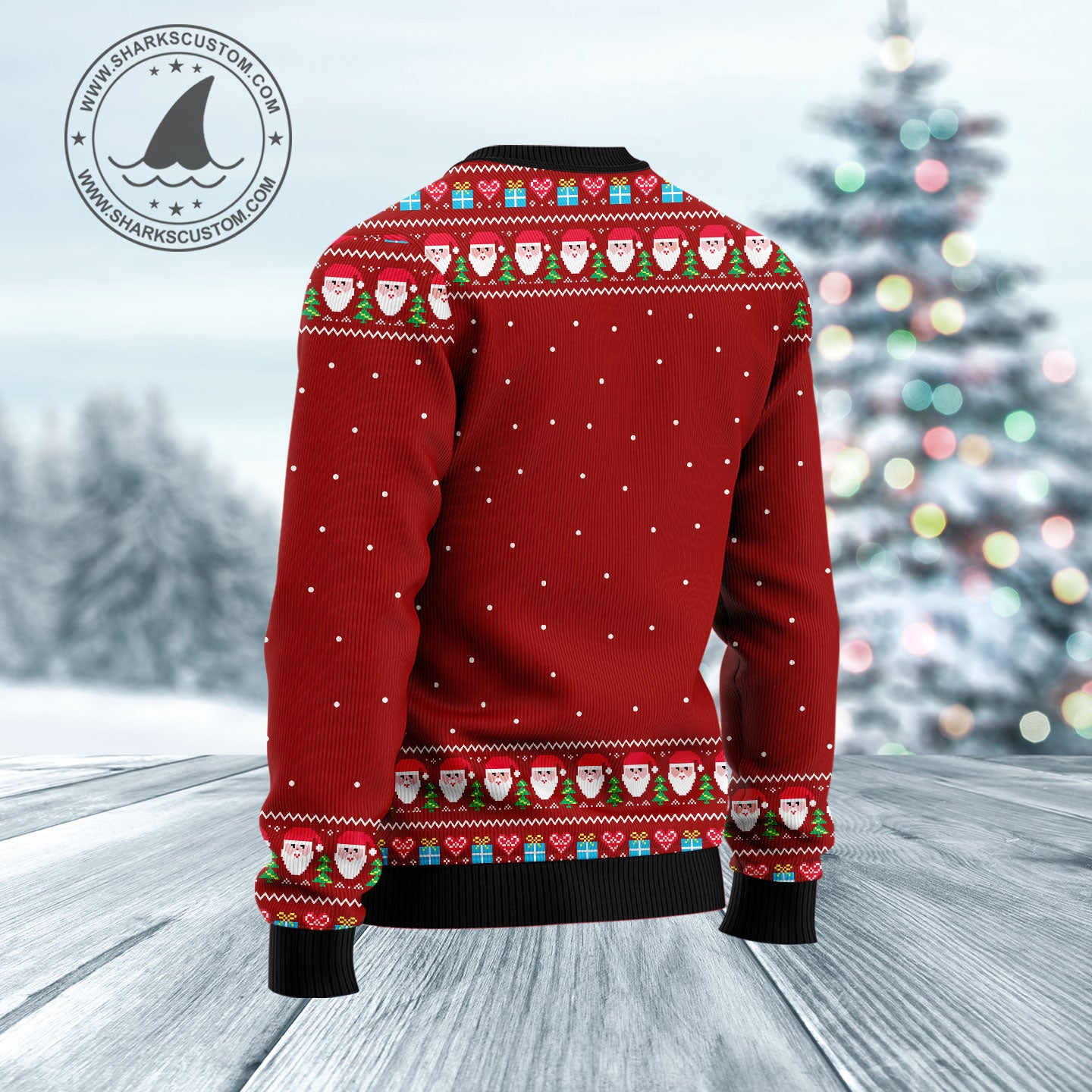 Dabbing Around The Christmas Tree Santa Claus And Goblin Ugly Christmas Sweater - Image 2
