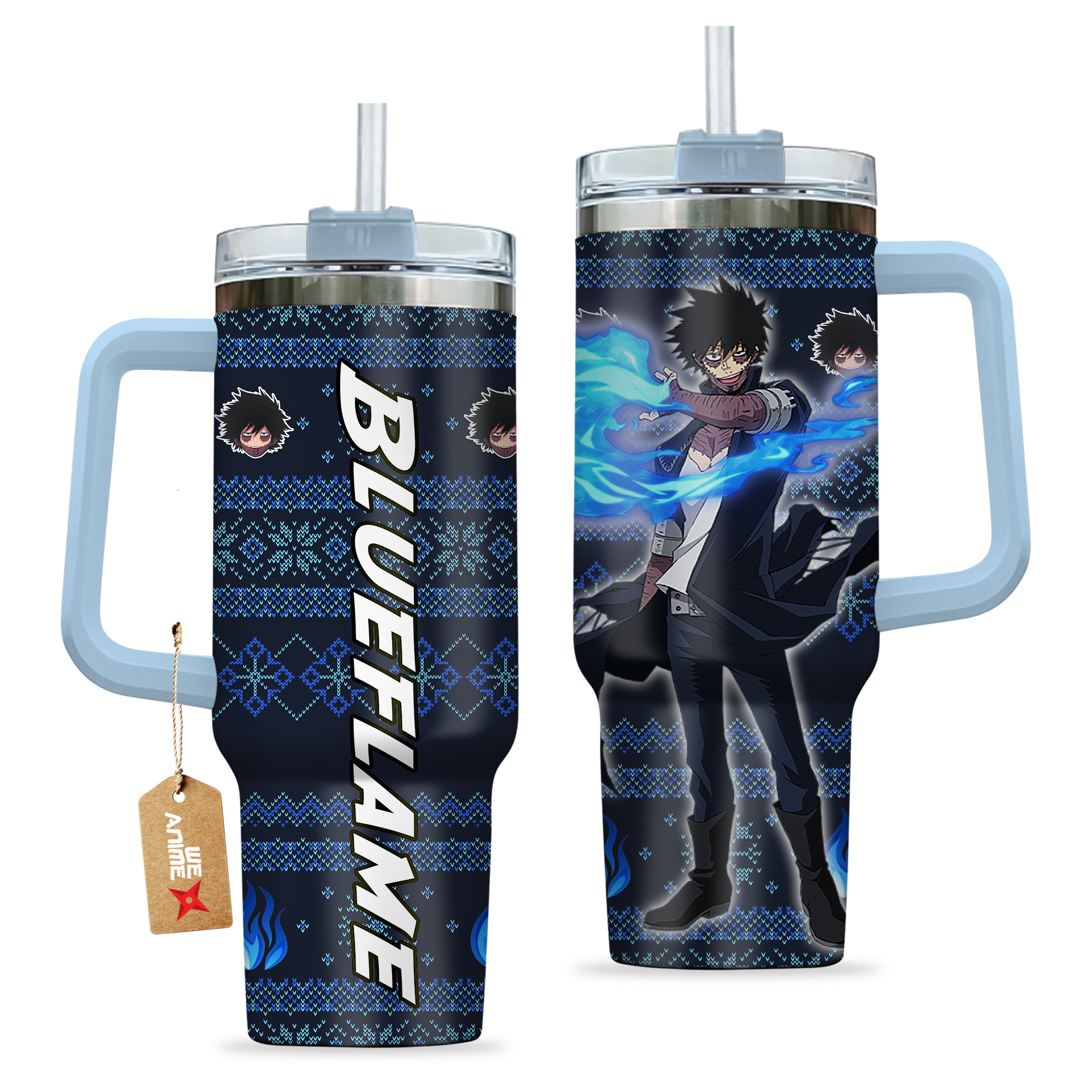 Dabi Blueflame My Hero Academia Anime Custom Stanley Cup 40 oz 30 oz Tumbler With HandleTVC2301164 - Image 2