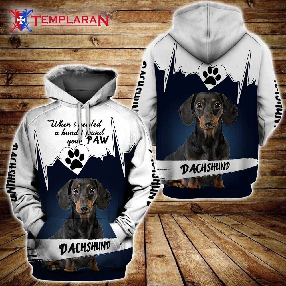 Dachshund 3D All Over Print Hoodie, Zip Hoodie