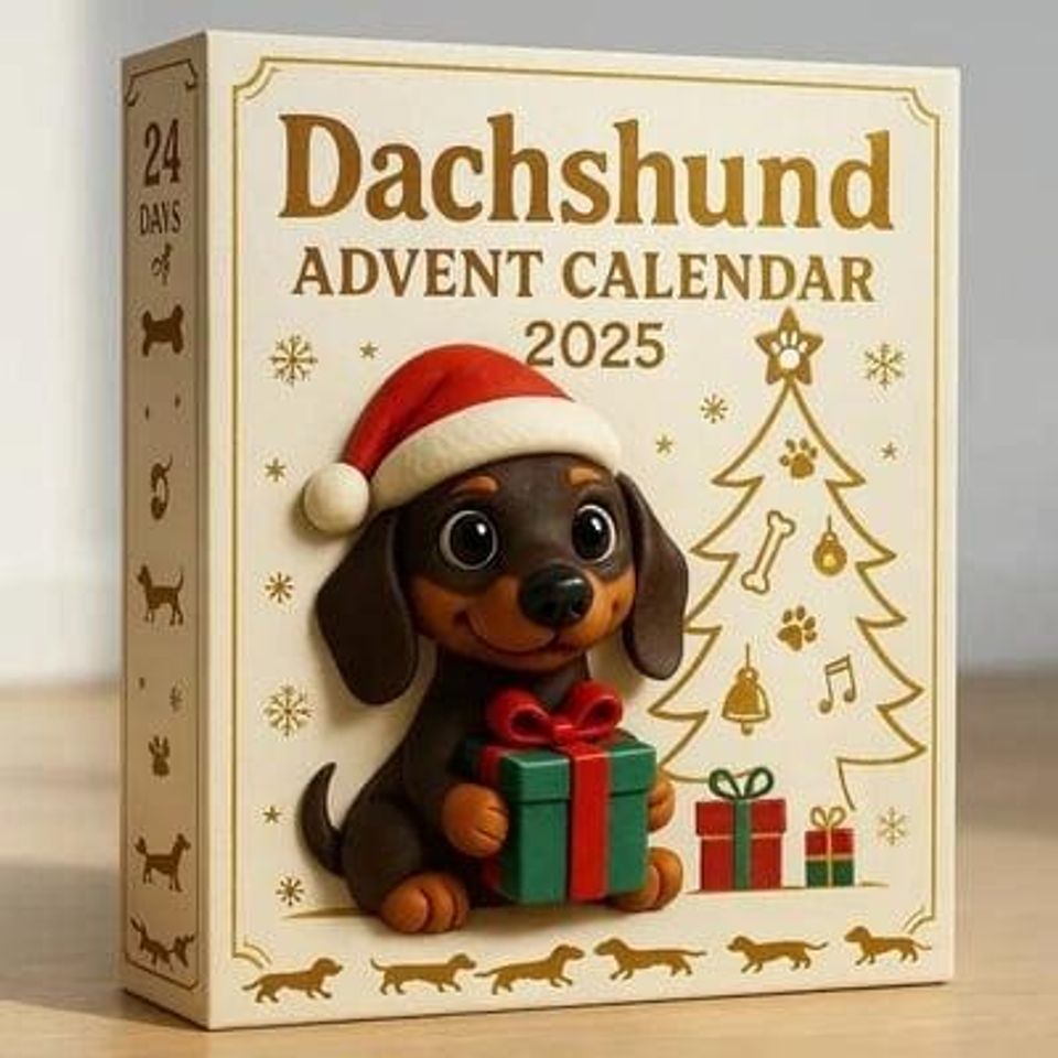Dachshund Advent Calendar 2025, Mini Dog Figurine Set, Christmas Countdown Gift, Wiener Dog Decor, Puppy Lover Holiday Toy - Image 3