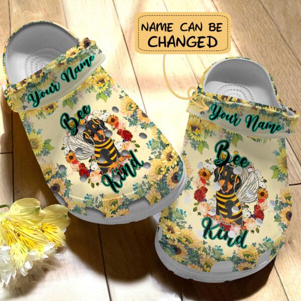 Dachshund Bee Kind Crocs Crocband Clogs Shoes Comfortable For Men Women and Kids