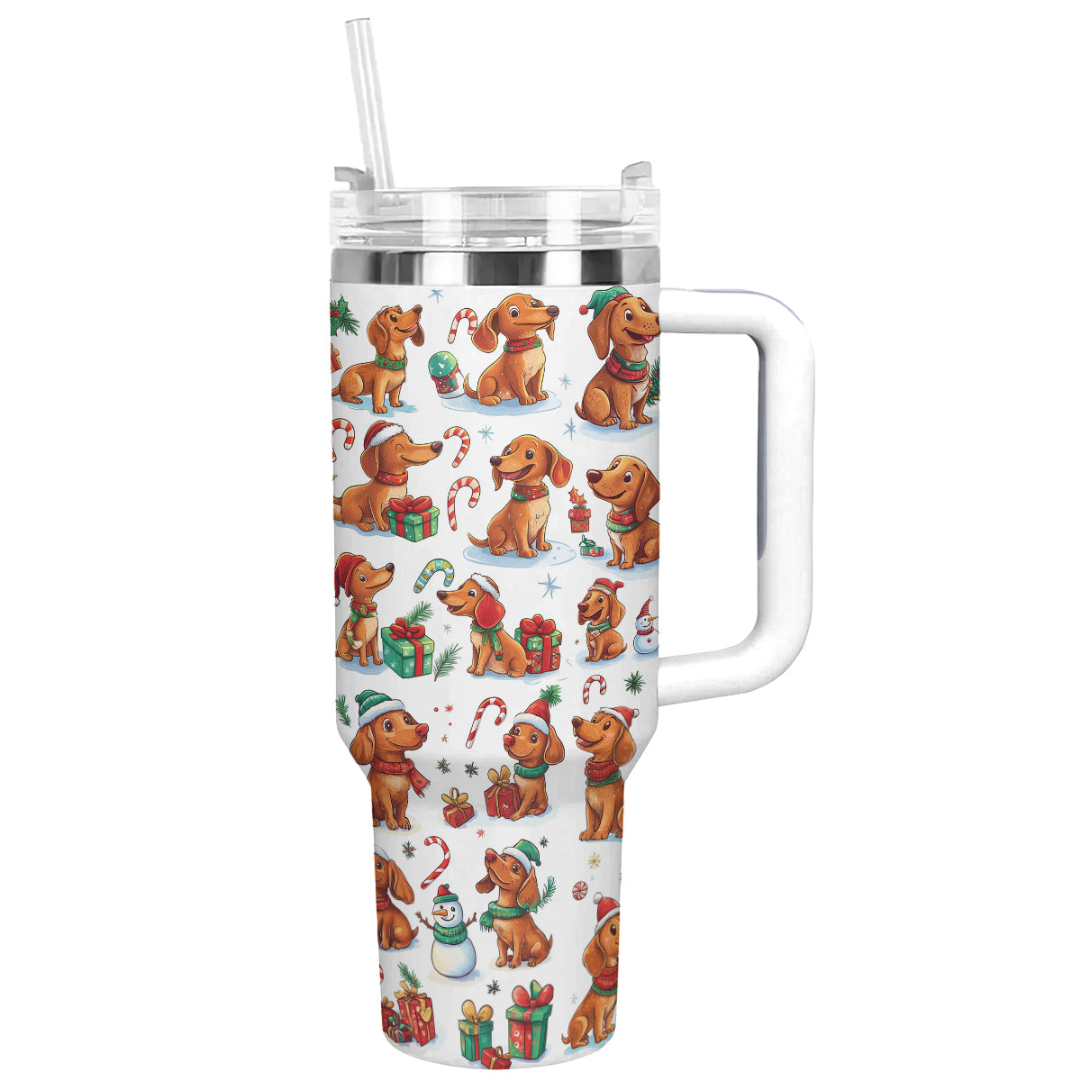Dachshund Christmas Custom Stanley Cup 40 oz 30 oz Tumbler With HandleTVC2301499