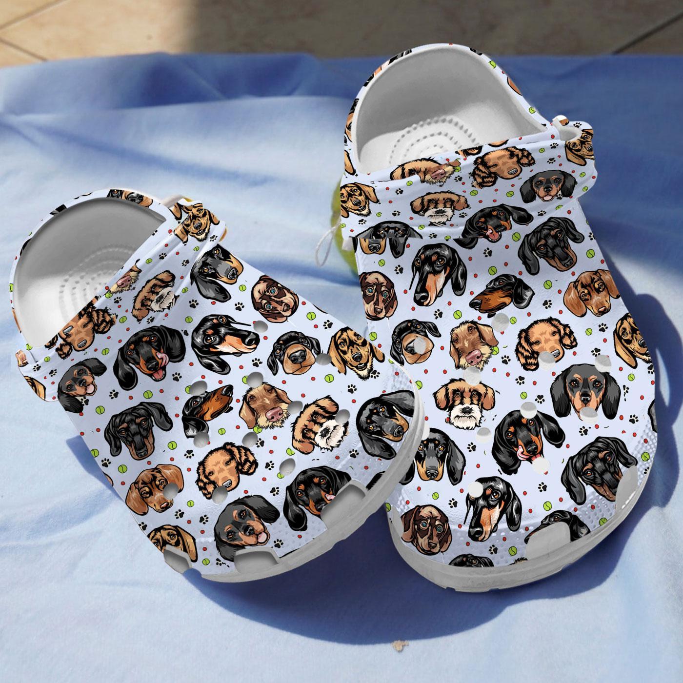 Dachshund Crocs Crocband Clogs - Comfy Shoes for All