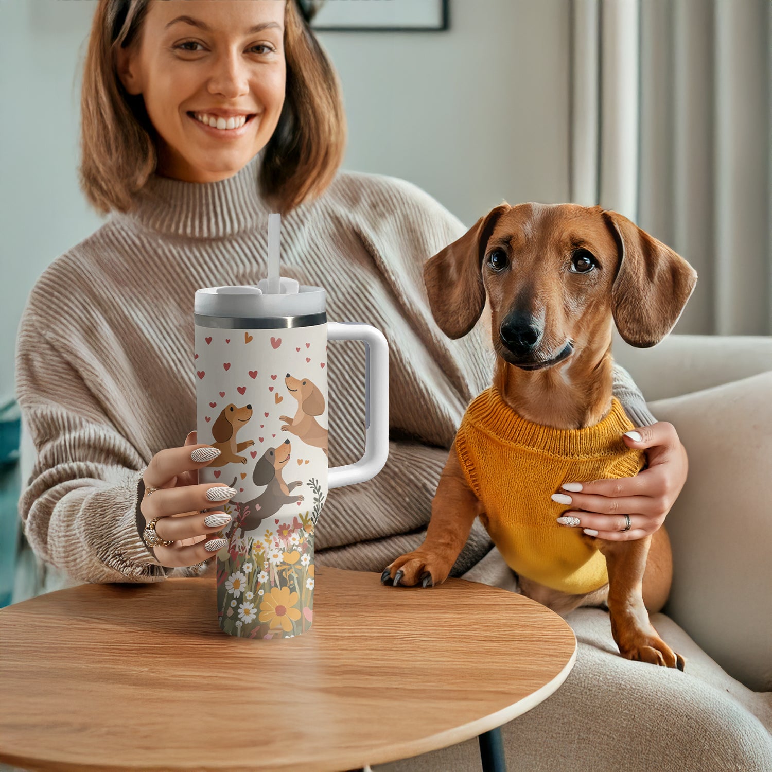 Dachshund Dog Custom Stanley Cup 40 oz 30 oz Tumbler With HandleTVC2301289 - Image 2