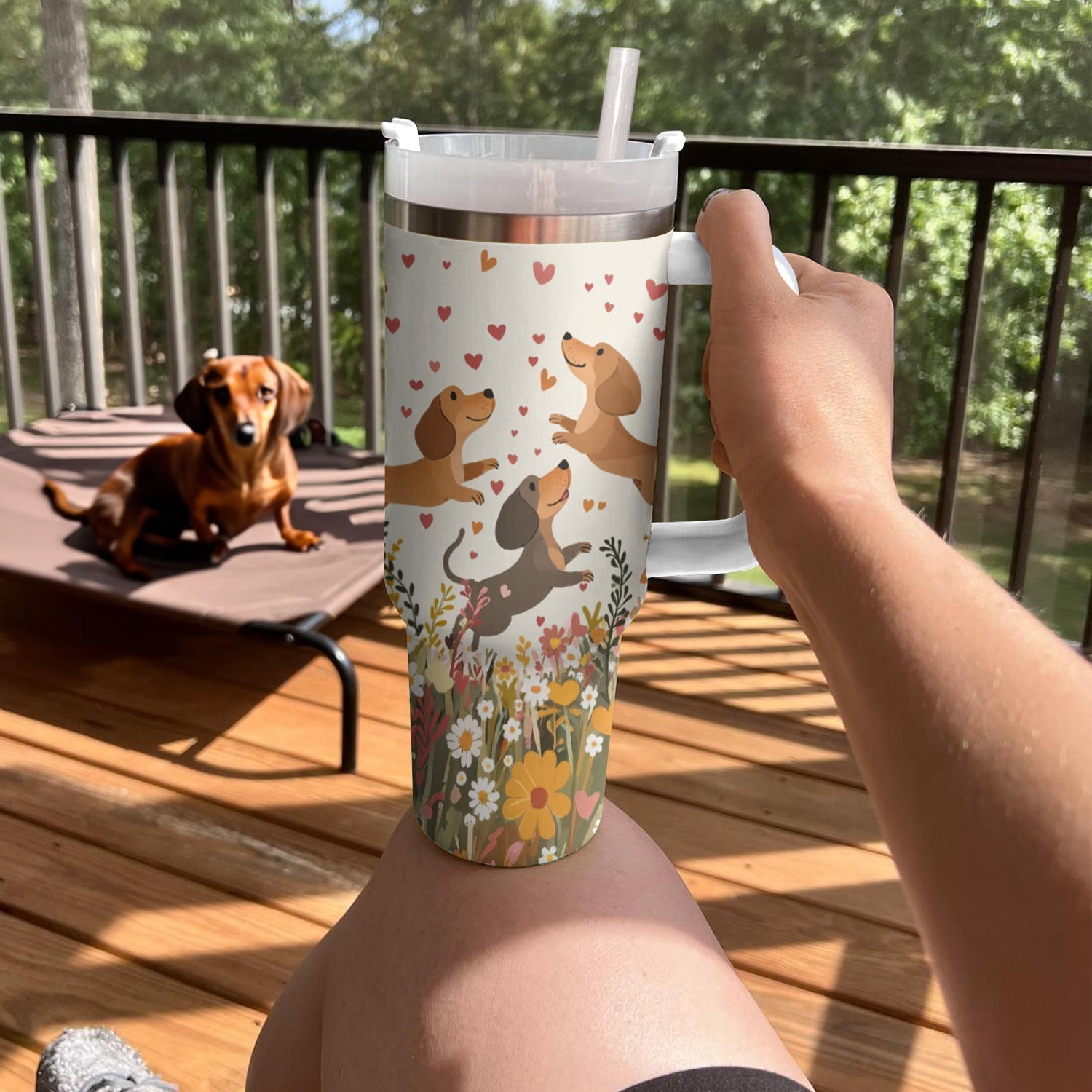 Dachshund Dog Custom Stanley Cup 40 oz 30 oz Tumbler With HandleTVC2301289 - Image 3