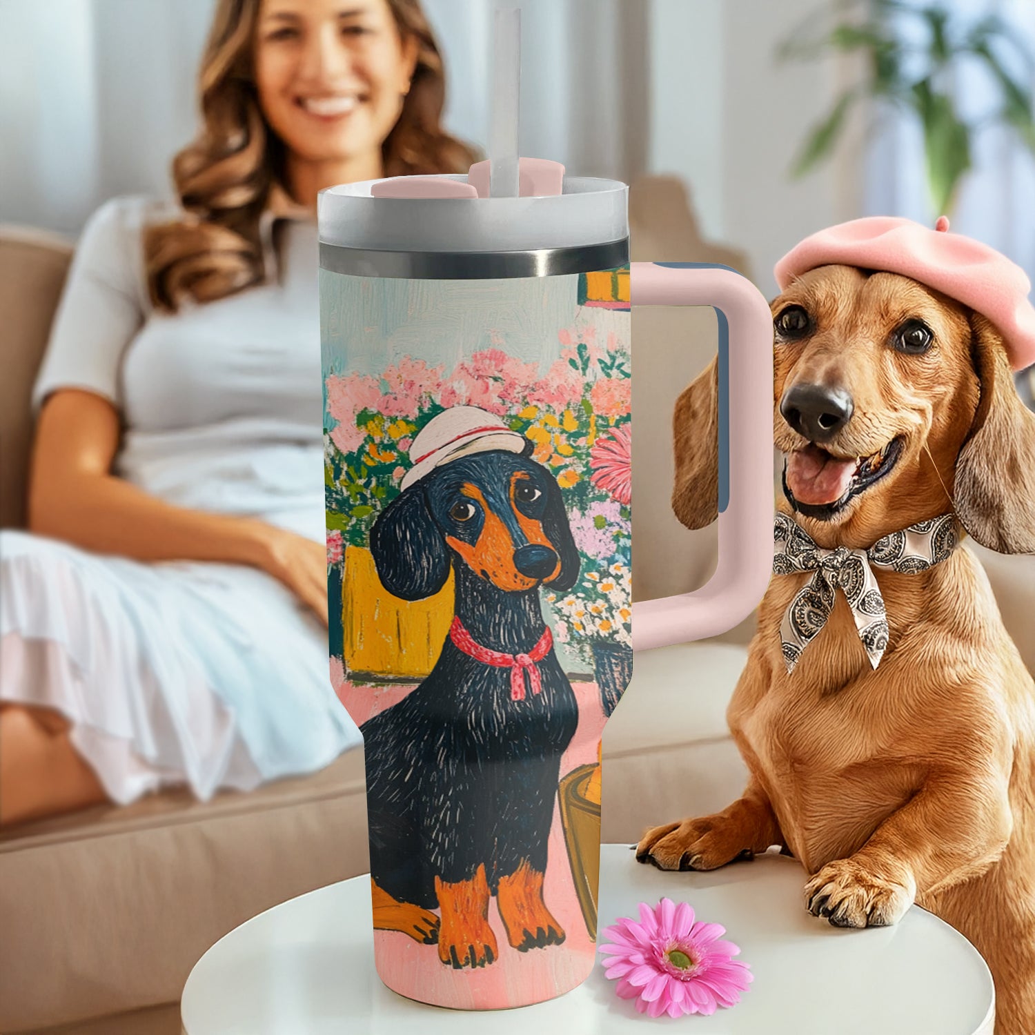 Dachshund Dog Custom Stanley Cup 40 oz 30 oz Tumbler With HandleTVC2301307 - Image 2