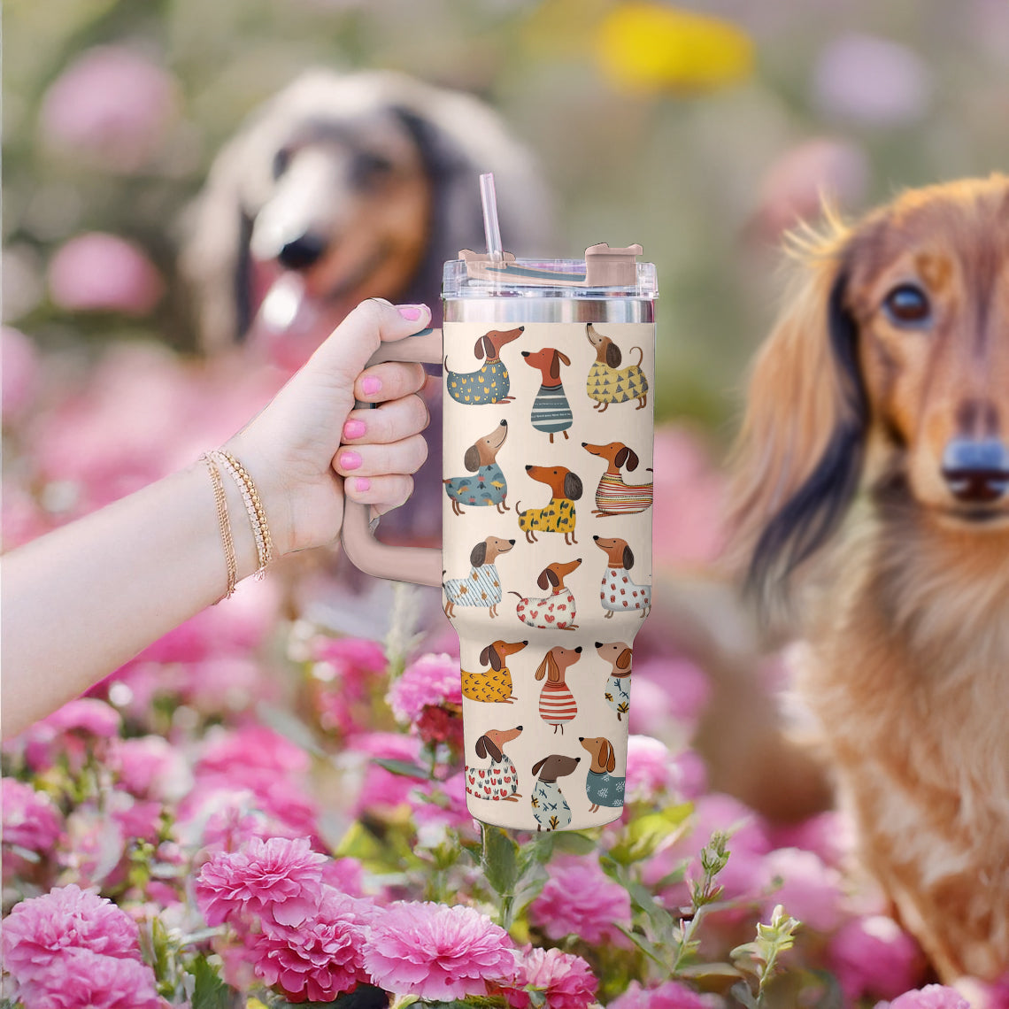 Dachshund Dog Custom Stanley Cup 40 oz 30 oz Tumbler With HandleTVC2301307