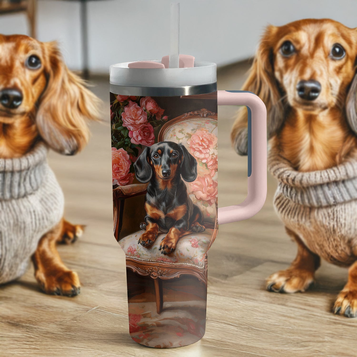 Dachshund Dog Custom Stanley Cup 40 oz 30 oz Tumbler With HandleTVC2301308 - Image 3