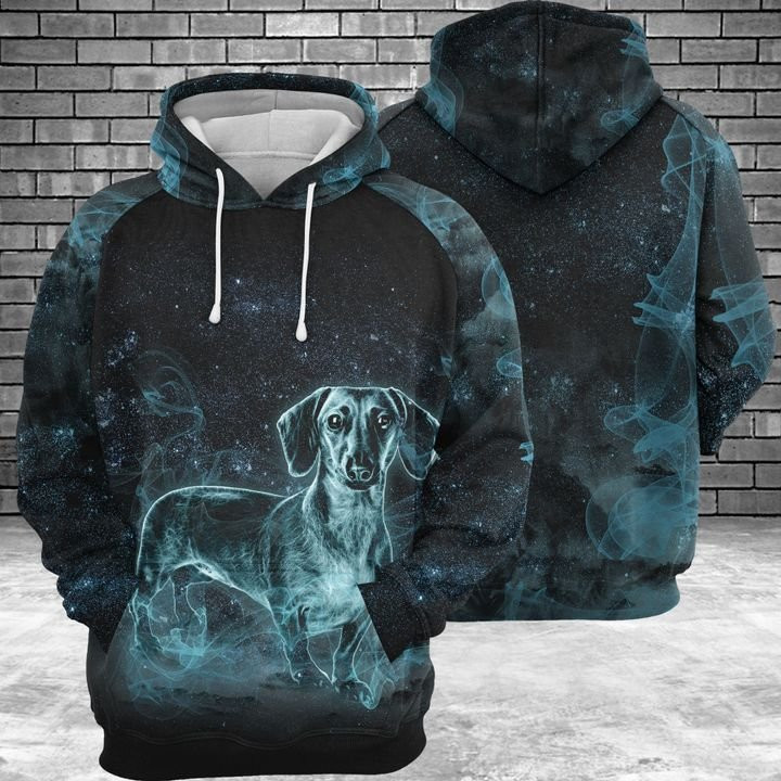 Dachshund Galaxy 3D All Over Print Hoodie, Zip Hoodie