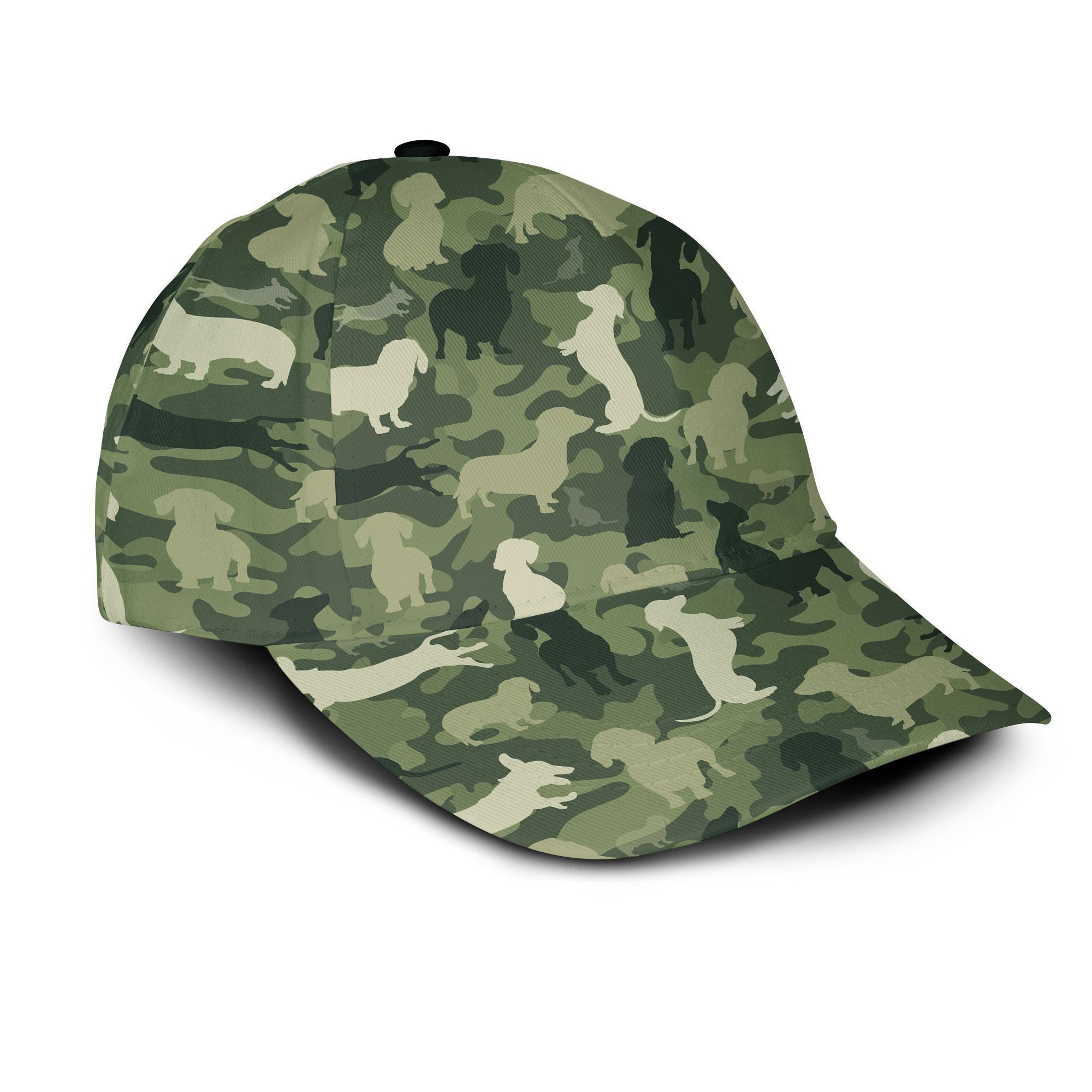 Dachshund-Green Camo Hat Classic Cap Trucker Hats Custom Hats Gifts For Men & Women