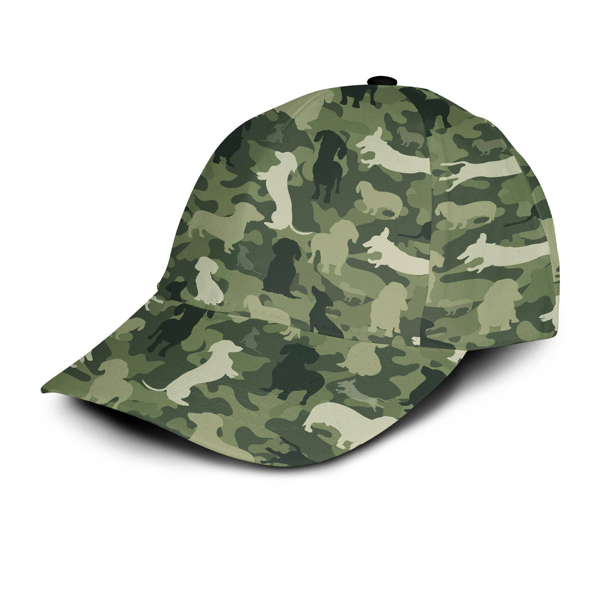 Dachshund-Green Camo Hat Classic Cap Trucker Hats Custom Hats Gifts For Men & Women