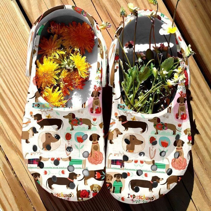 Dachshund I Love Dachshunds Classic Clogs Shoes