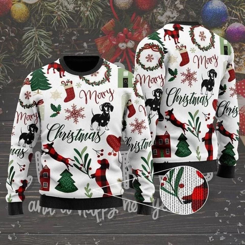 Dachshund Merry Christmas Ugly Sweater