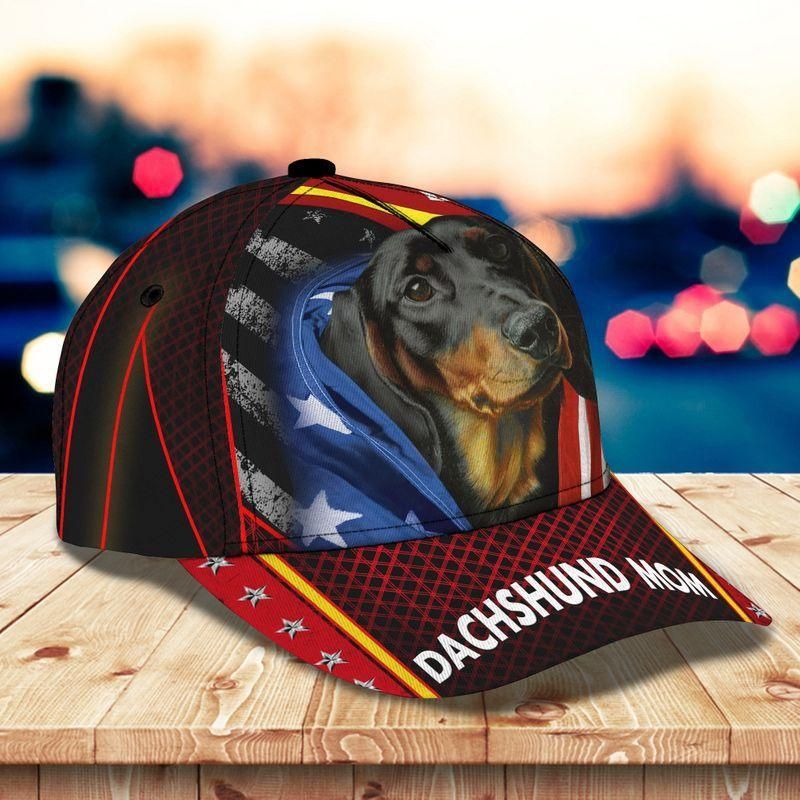 Dachshund Mom Classic Cap Baseball Cap For Dog Lovers Trucker Hats Custom Hats Gifts For Men & Women
