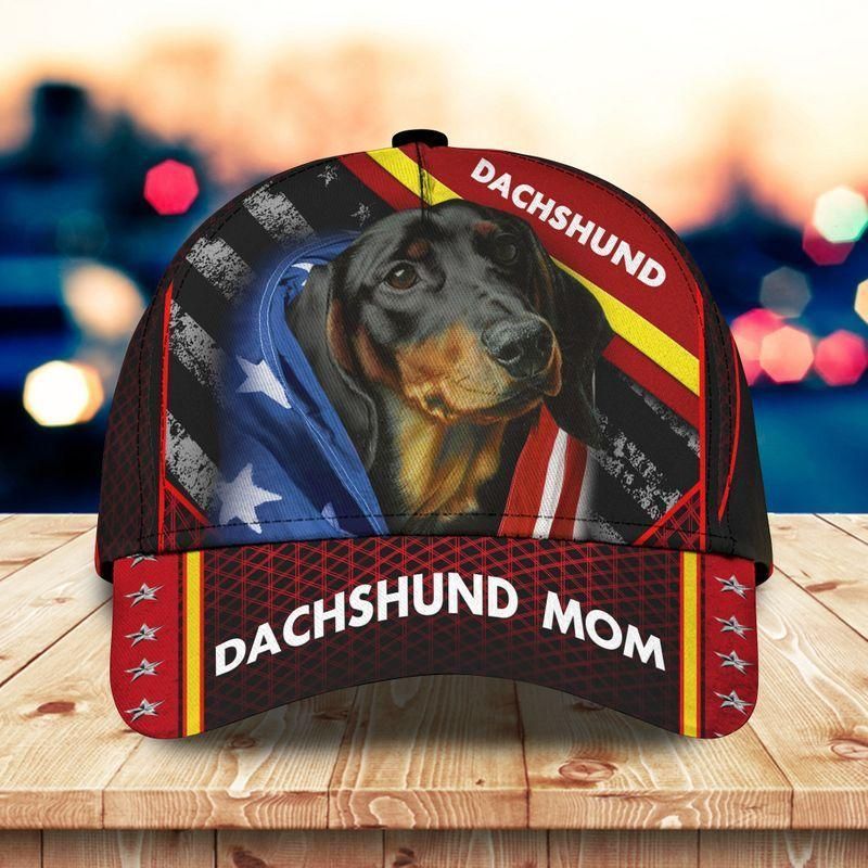 Dachshund Mom Classic Cap Baseball Cap For Dog Lovers Trucker Hats Custom Hats Gifts For Men & Women
