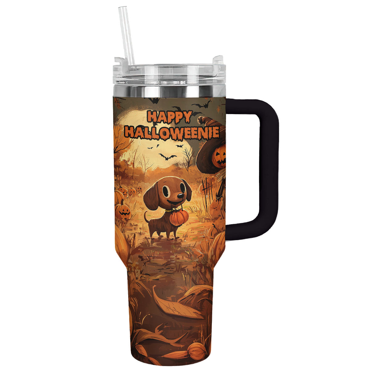Dachshund On Halloween Midnight Custom Stanley Cup 40 oz 30 oz Tumbler With HandleTVC2301676