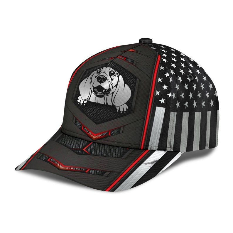 Dachshund Pattern Hat Classic Cap 3D Unisex Cap, Awareness Cap, Human Cap, Trending Cap, American Cap Trucker Hats Custom Hats Gifts For Men & Women
