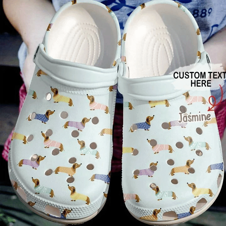 Dachshund Personalized Lovely Pattern Classic Clogs Shoes