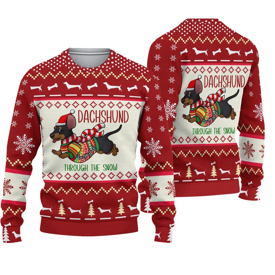 Dachshund through the snow Ugly Sweater