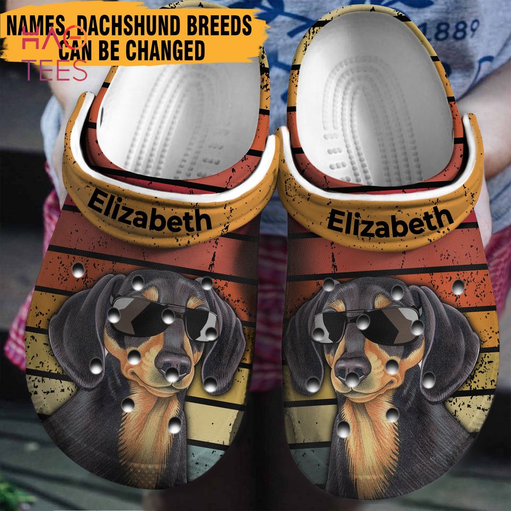 Dachshund Vintage Animal Crocs Crocband Clogs Shoes Comfortable For Men Women and Kids