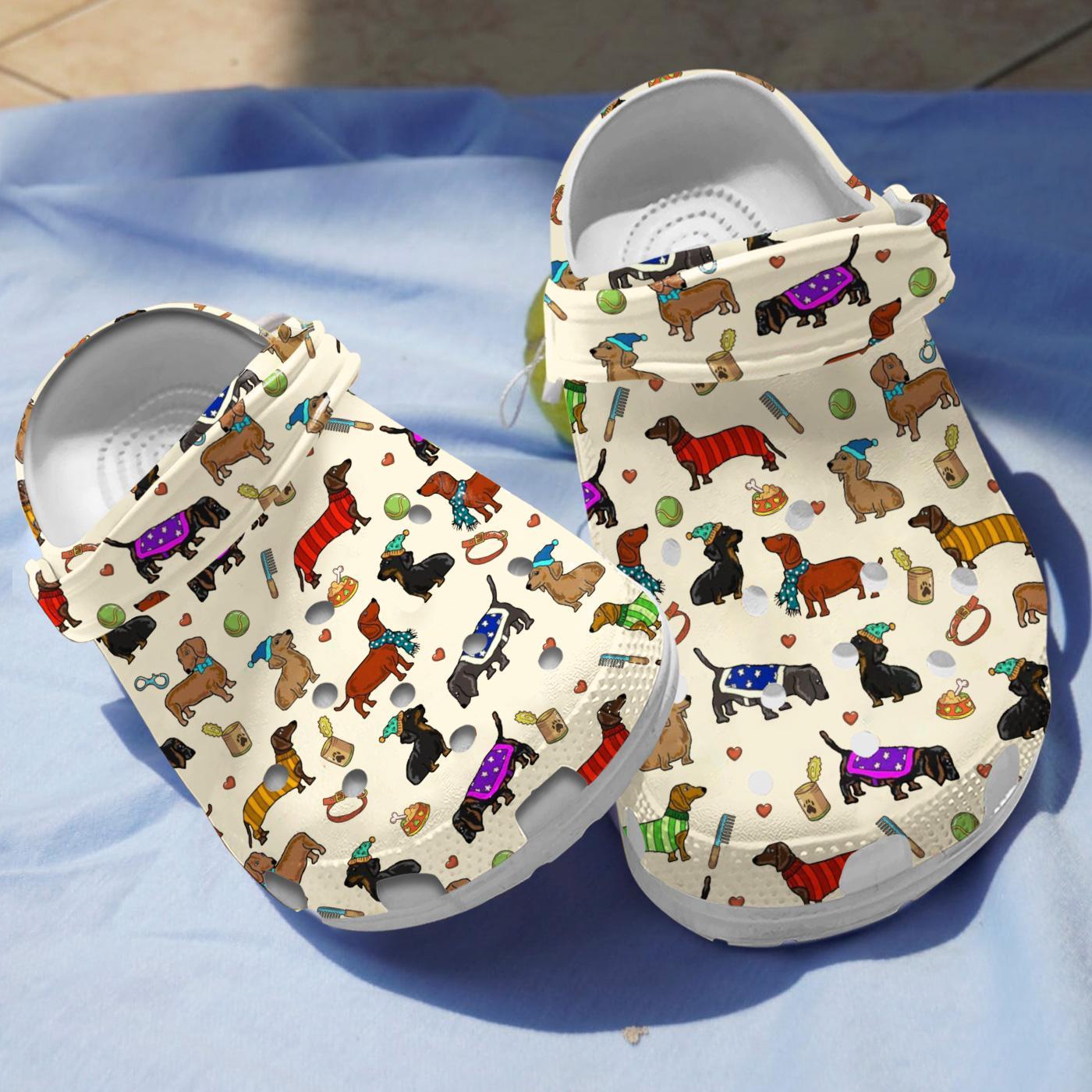 Dachshunds Crocs Crocband Clogs Shoes Comfortable For Men Women and Kids